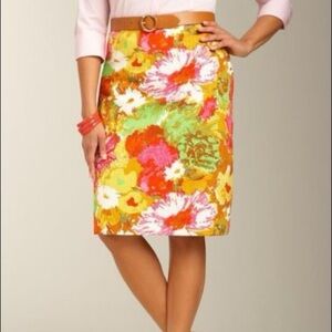 Talbots - Formal Feminine Business Casual Floral Print Women's Skirt in Size 8